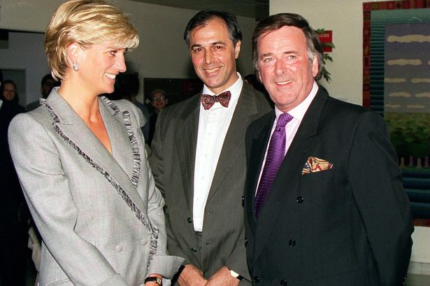 Princess Diana meets Terry Wogan and PICU founder Dr Parviz Habibi during a visit to St Mary's Hospital