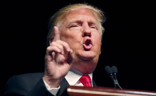 Republican presidential candidate Donald Trump in Atlanta Ga. on Feb. 21