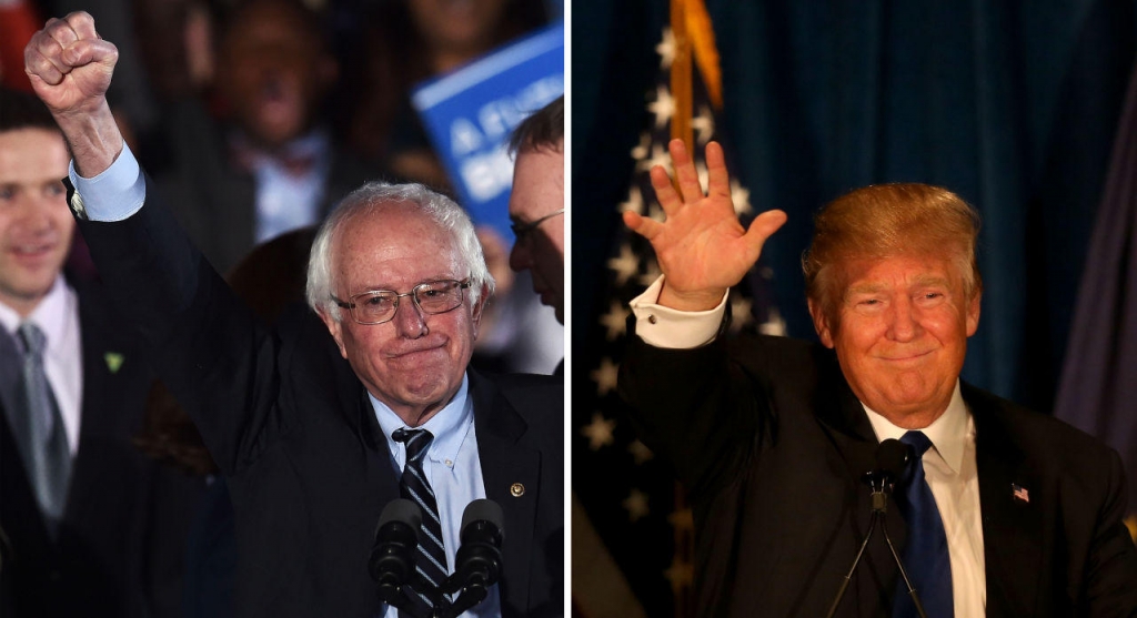 Democrat Bernie Sanders and Republican Donald Trump won decisive victories in the New Hampshire primaries