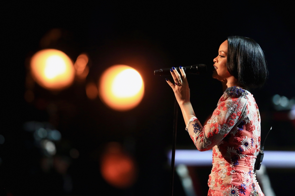 Singer Rihanna performs onstage during the 2016 Musi Cares Person of the Year honoring Lionel Richie at the Los Angeles Convention Center