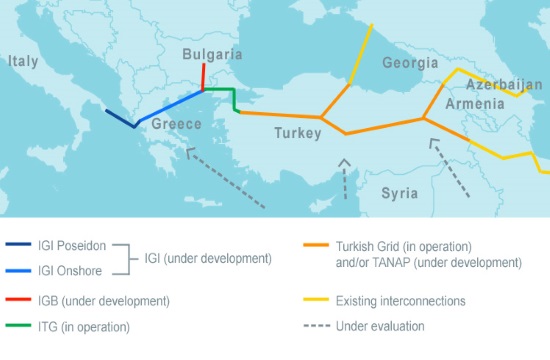 Gazprom Edison DEPA to revive Greek ITGI pipe to Italy