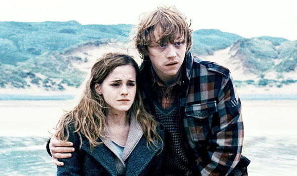 Ron and Hermione in Harry Potter