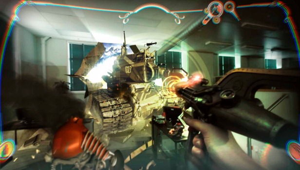 A still from Magic Leap's first teaser video for the Dr. Grordbort's game developed by Weta Workshop and Magic Leap