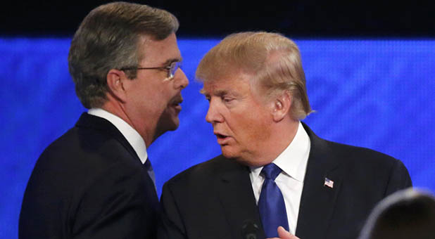 Jeb Bush and Donald Trump