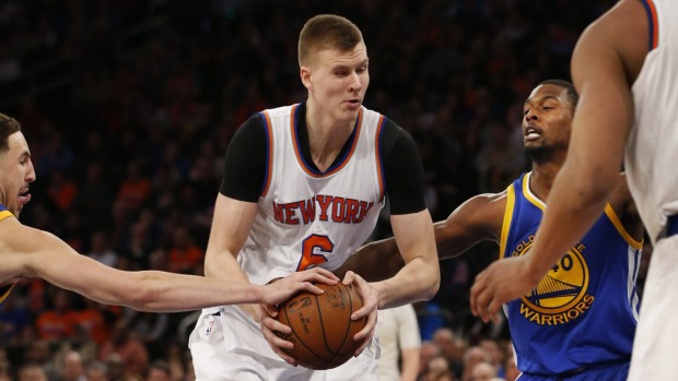 Still learning New York Knicks rookie Kristaps Porzingis remains a work in progress