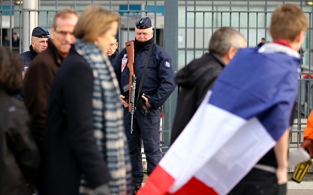 Supporters arrive at the Stade de France