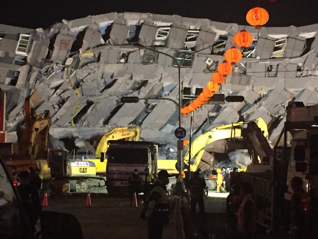 The death toll from Taiwan's magnitude-6.4 earthquake in the city of Tainan has reached 38 with the majority- at least 24- from the Weiguan Jinlong highrise building. Efforts are underway to find 118 people still missing