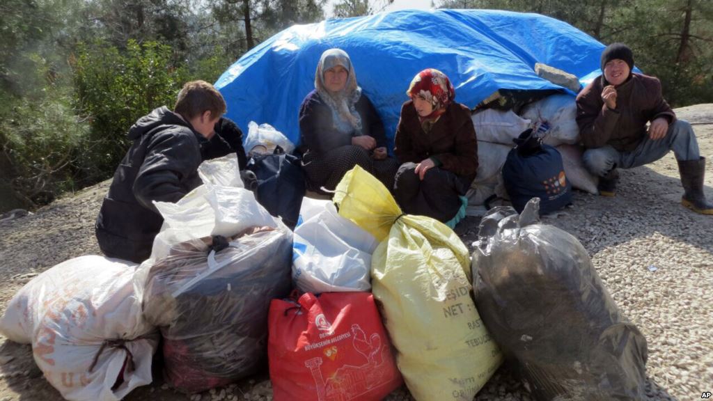 Syrians wait to enter Turkey at the Bab al Salam border gate Syria Feb. 5 2016