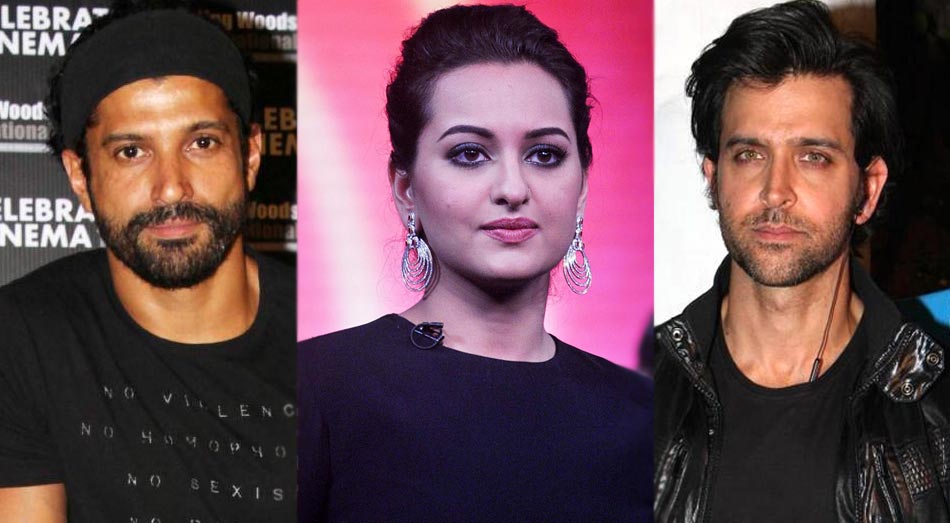 Hrithik Roshan Farhan Akhtar Sonakshi Sinha