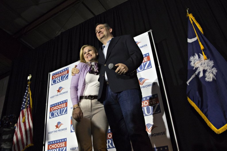 Ted Cruz and his wife Heidi campaigning Friday in Columbia S.C