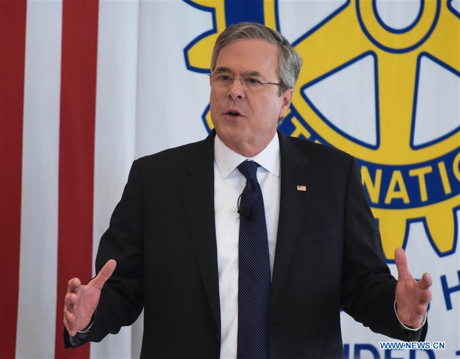 Republican presidential candidate Jeb Bush speaks during a luncheon event with supporters in Nashua New Hampshire the United States Feb. 8 2016