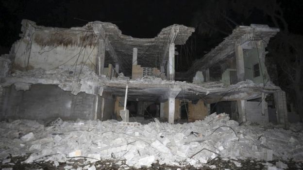 The aftermath of al Shabaab bomb attack