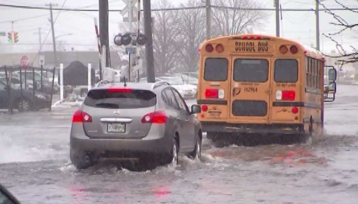 There is flooding in parts of New York and New Jersey