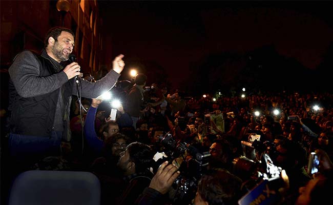 Rahul Gandhi Visits JNU Campus Accuses NDA Of Suppressing Student's Voice