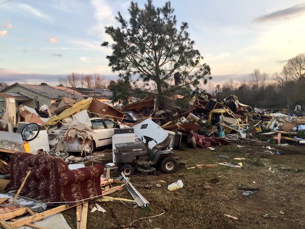 Tornado damage Aliceville