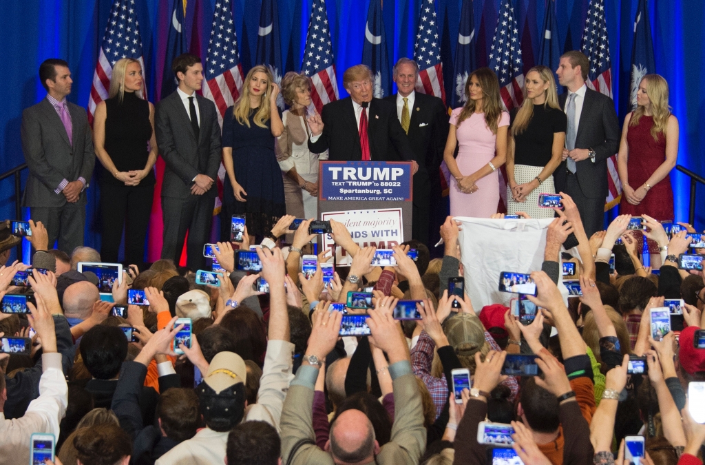 Spartanburg South Carolina.
Republican presidential frontrunner Donald Trump grabbed a big win in the South Carolina primary capturin