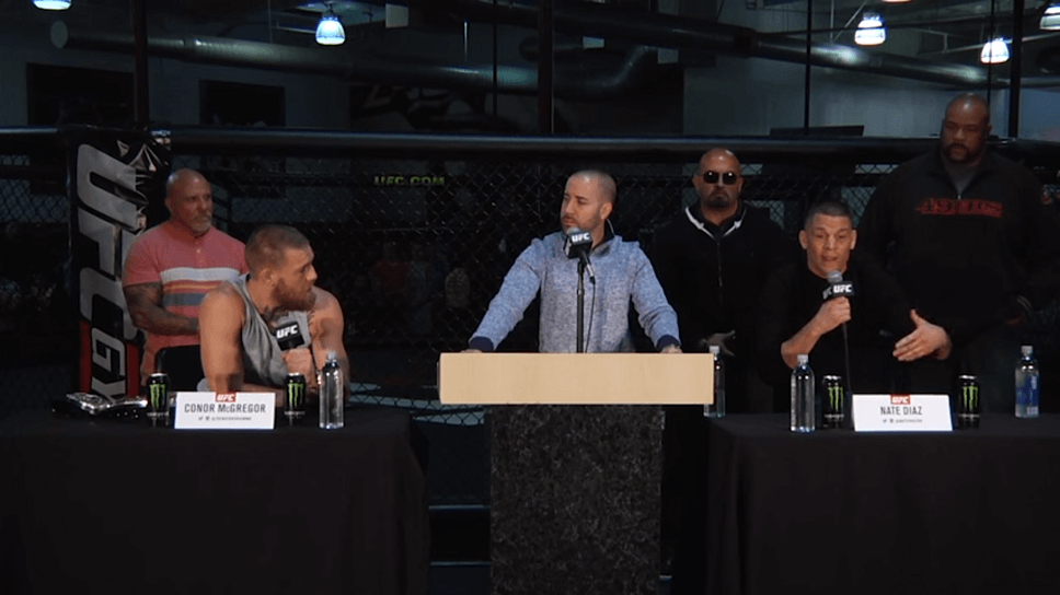 Conor Mc Gregor and Nate Diaz Have War of Words at UFC 196 Press Conference