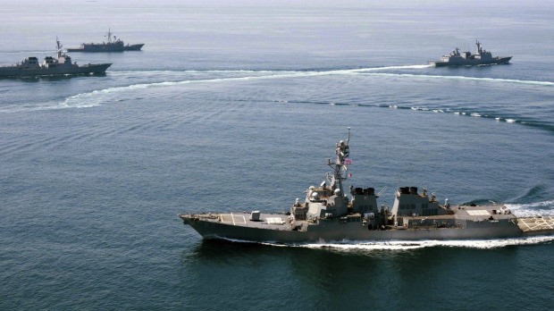 The US Navy guided-missile destroyer USS Lassen which in October sailed near Subi Reef one of several artificial islands that China has built in the disputed Spratly Islands chain in the South China Sea