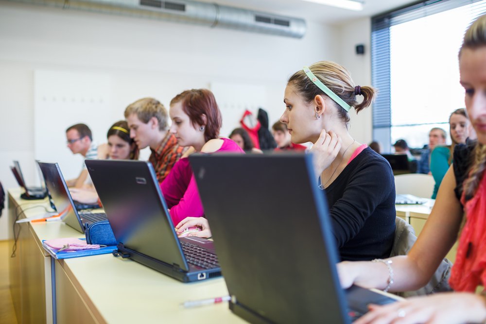 Students Laptop Education School Training Classroom