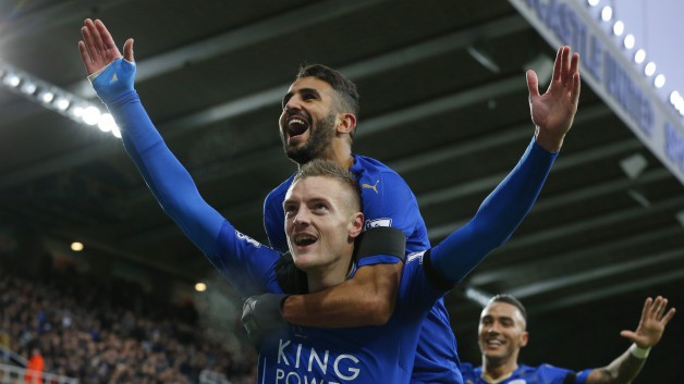 Vardy and Mahrez Credit AFP