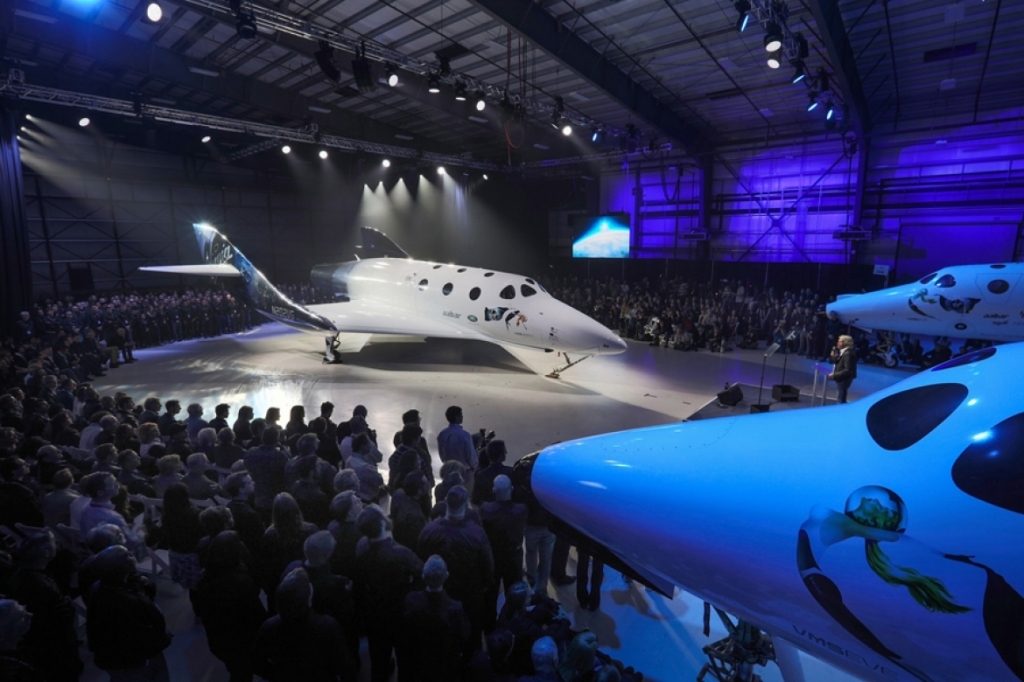 Sir Richard Branson unveils Virgin Galactic’s new spaceship