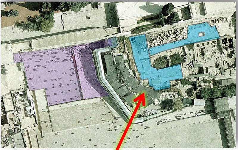 The non Orthodox section on the right here and roughly shaded in blue will double in size to nearly 10,000 square feet. But it will still be much smaller than the Orthodox section shaded in purple to its left. The Orthodox section takes up some 21,500