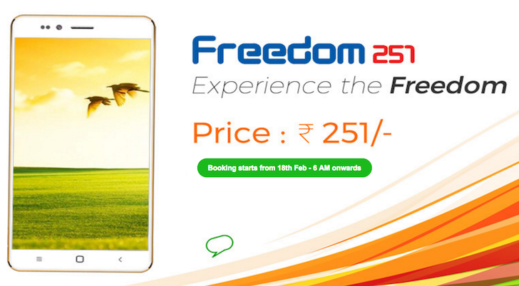 Freedom 251’ Dubbed the Cheapest Smartphone In the World Launched in India