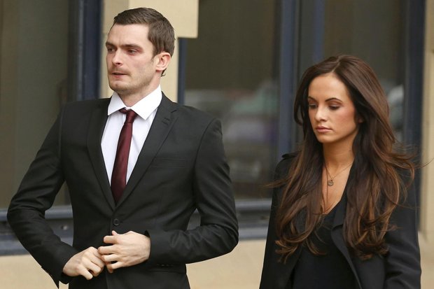 Stacey Flounders had been arriving at court with Adam Johnson during his trial
Phil Noble  Reuters