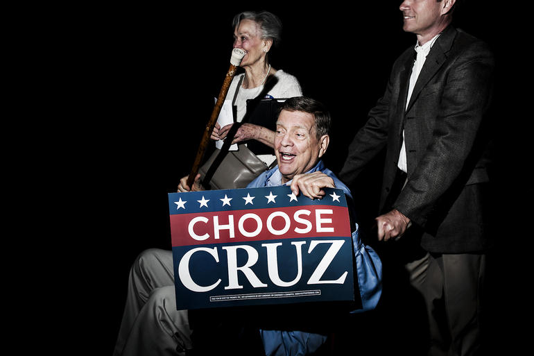 Supporters of Ted Cruz in Las Vegas Nev. Feb. 21 2016