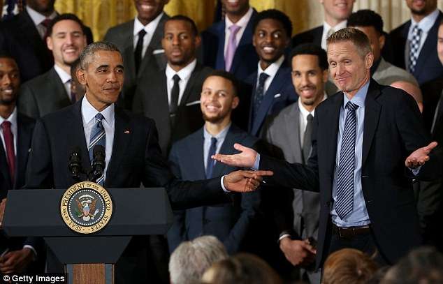 Barack Obama and the Golden State Warriors