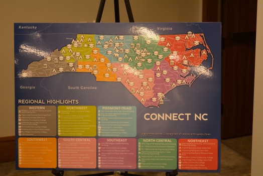 A map of the Connect NC Bond projects