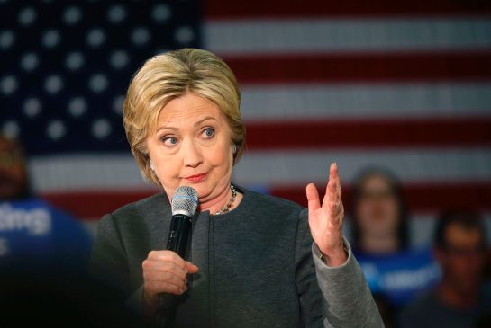 Democratic presidential candidate Hillary Clinton speaks at a campaign rally in Norfolk Va. Monday Feb. 29 2016