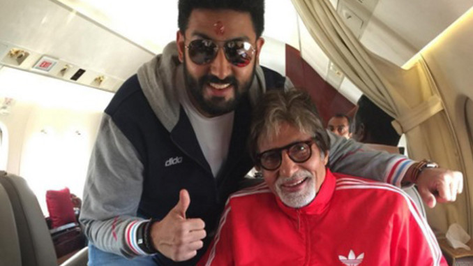 Abhishek Bachchan with Amitabh Bachchan. Image Courtesy Instagram