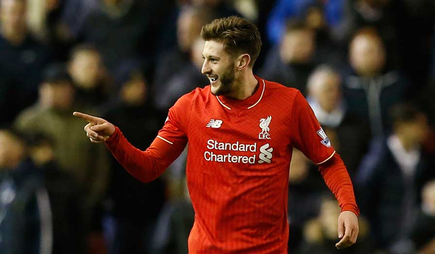 Adam Lallana celebrating his goal