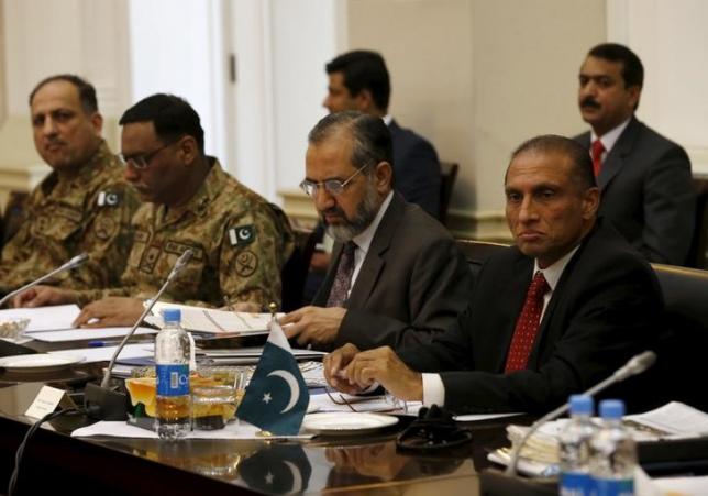 Ahmad Chaudhry head of Pakistani delegations  listens during a meeting in Kabul Afghanistan