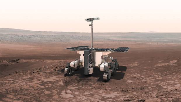 An artist's impression of an Exo Mars robot as scientists make final preparations for the European space mission in search of life on Mars