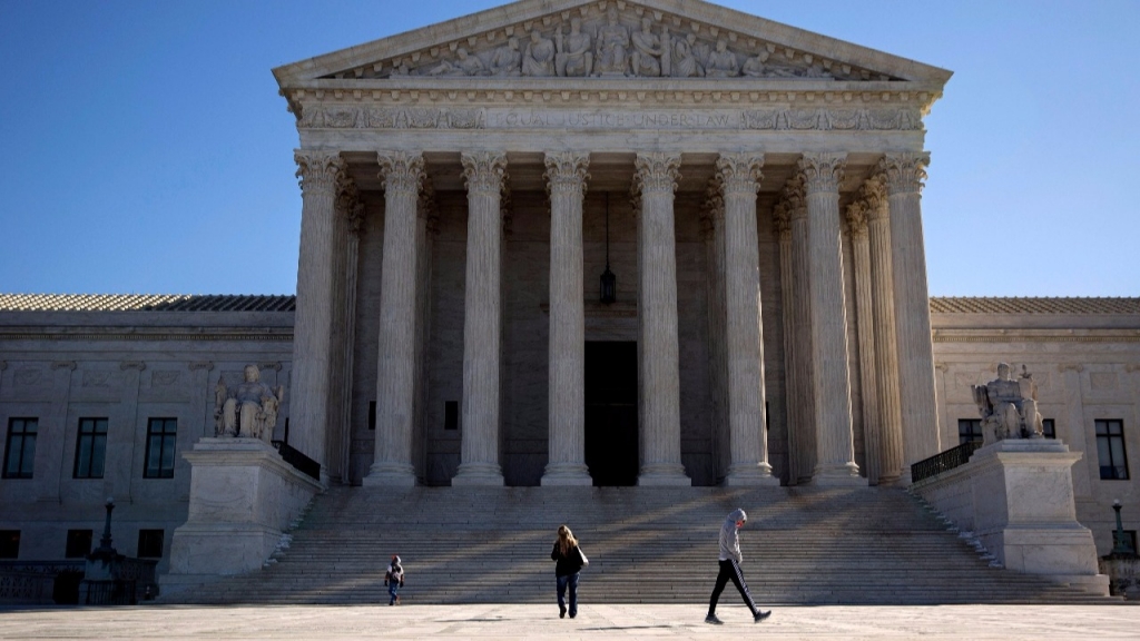 An exterior of the United States Supreme Court building in Washingon D.C