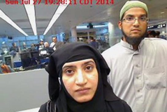 Customs and Border Protection shows Tashfeen Malik left and her husband Syed Farook at O'Hare International Airport in Chicago