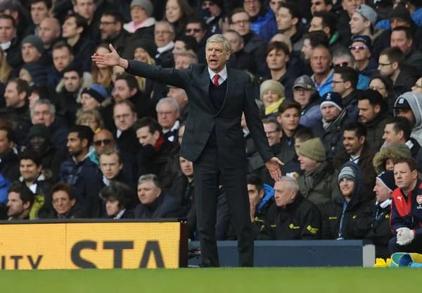 Arsene Wenger during the North London Derby