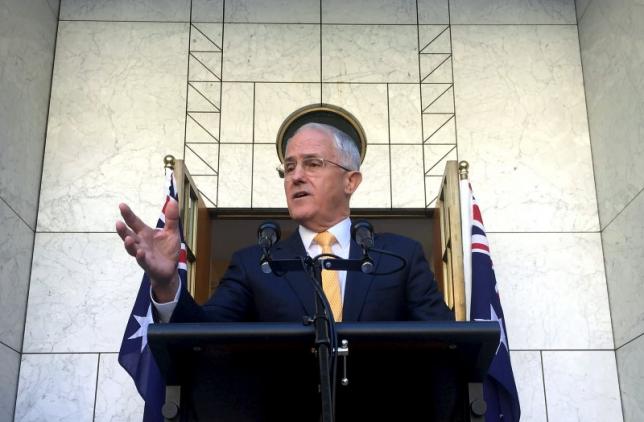 Australian Prime Minister Malcolm Turnbull speaks during a media conference at Parliament House in Canberra Australia