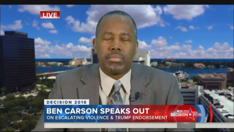 Carson There Could Be More Violence At Trump Rallies If Protesters Keep'Escalating