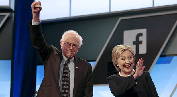 Bernie Sanders and Hillary Clinton