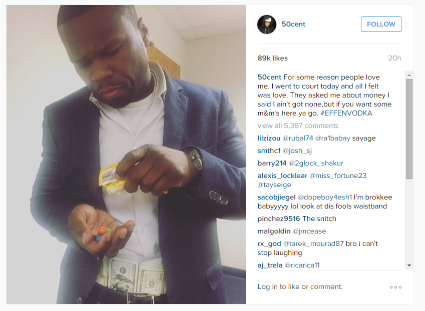 50 cent taunting