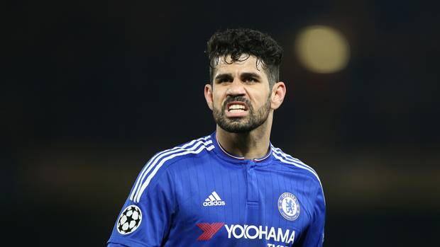 Chelsea's Diego Costa could be banned for three matches following his sending off at Everton