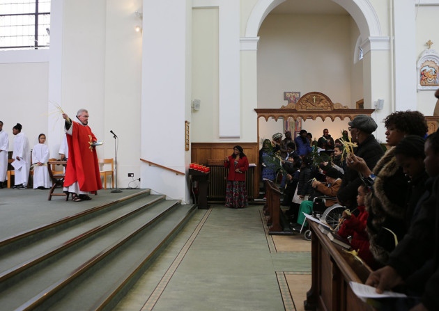 Christians in Stratford celebrated Palm Sunday by waving palms