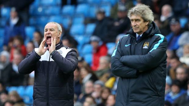 Claudio Ranieri left and Manuel Pellegrini are both hoping to lead their sides to the title