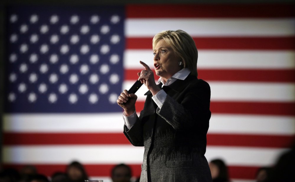 Democratic presidential candidate Hillary Clinton speaks during a rally at the Charles H. Wright Museum of African American History Monday in Detroit Mich