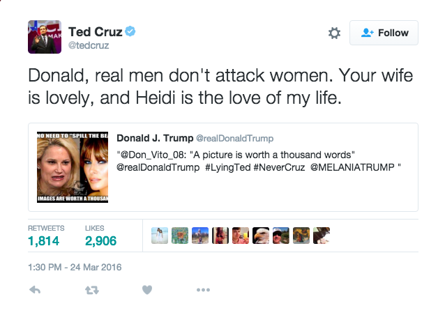 LOOK: Trump Just Shared THIS Photo, Takes Feud With Cruz's Wife To Shocking New Level