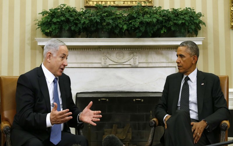 U.S. President Barack Obama meets with Israel's Prime Minister Benjamin Netanyahu at the Oval Office of the White House in Washingt