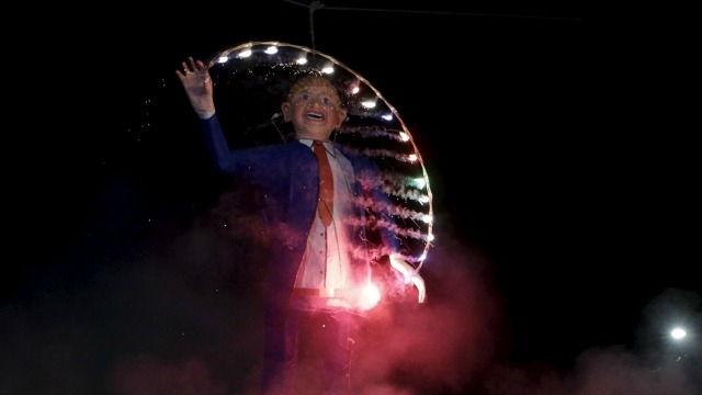 Donald Trump effigy set ablaze in Mexico Easter ritual